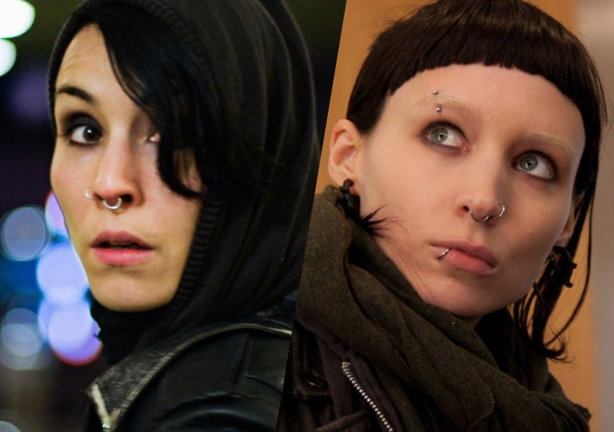 the girl with the dragon tattoo noomi rapace and rooney mara